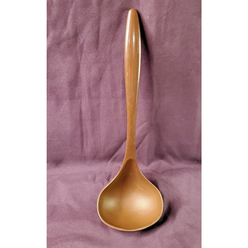 Vintage Hutzler Mepal 2525 Melamine Rosti Denmark Brown Ladle 10 7/8"